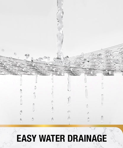 HITSLAM Shower Mat Non Slip Anti Mould, Bath Mat Anti Slip With Suction Cups and Drain Holes, Square Shower Mat for Inside Shower 53 x 53cm, Machine Washable Bath Mat for Tub, Clear